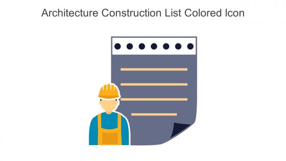 Architecture Construction List Colored Icon In Powerpoint Pptx Png And Editable Eps Format
