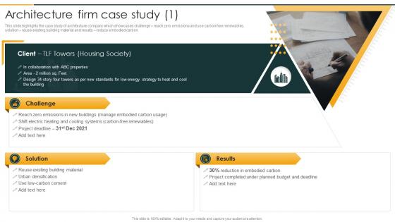 Architecture Firm Case Study Architecture Company Profile Ppt Template
