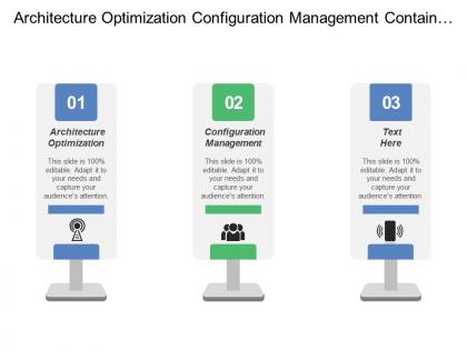 Architecture optimization configuration management container cluster management container runtime