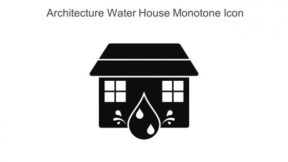 Architecture Water House Monotone Icon In Powerpoint Pptx Png And Editable Eps Format