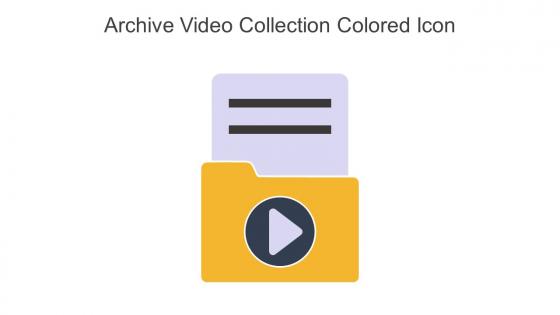 Archive Video Collection Colored Icon In Powerpoint Pptx Png And Editable Eps Format