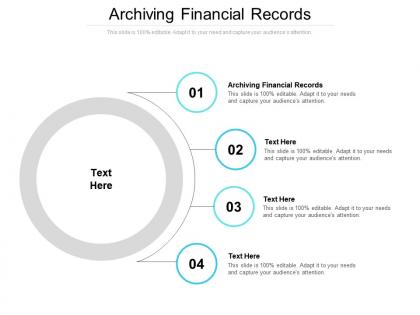 Archiving financial records ppt powerpoint presentation show tips cpb