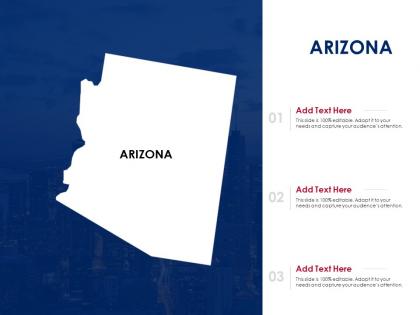Arizona map powerpoint presentation ppt template