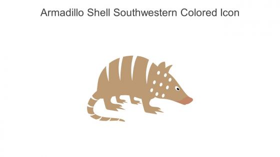 Armadillo Shell Southwestern Colored Icon In Powerpoint Pptx Png And Editable Eps Format