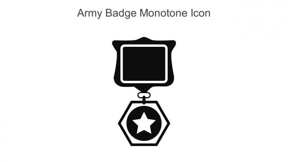 Army Badge Monotone Icon In Powerpoint Pptx Png And Editable Eps Format