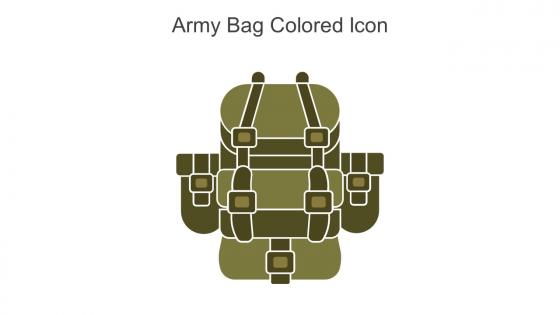 Army Bag Colored Icon In Powerpoint Pptx Png And Editable Eps Format