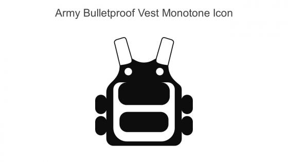 Army Bulletproof Vest Monotone Icon In Powerpoint Pptx Png And Editable Eps Format