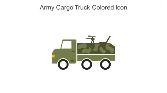 Army Cargo Truck Colored Icon In Powerpoint Pptx Png And Editable Eps Format