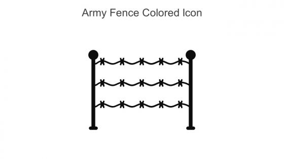 Army Fence Colored Icon In Powerpoint Pptx Png And Editable Eps Format