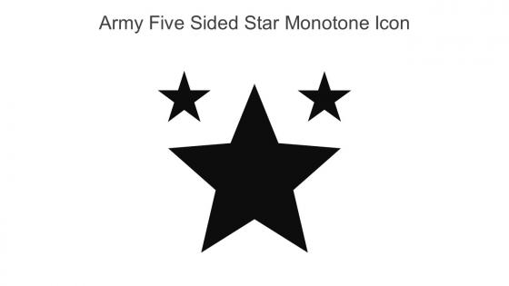 Army Five Sided Star Monotone Icon In Powerpoint Pptx Png And Editable Eps Format
