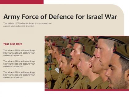 Army force of defence for israel war