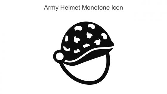 Army Helmet Monotone Icon In Powerpoint Pptx Png And Editable Eps Format