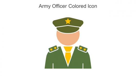 Army Officer Colored Icon In Powerpoint Pptx Png And Editable Eps Format