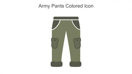 Army Pants Colored Icon In Powerpoint Pptx Png And Editable Eps Format