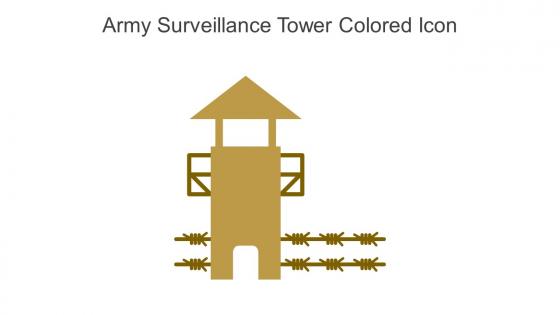 Army Surveillance Tower Colored Icon In Powerpoint Pptx Png And Editable Eps Format