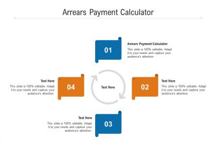Arrears payment calculator ppt powerpoint presentation design templates cpb