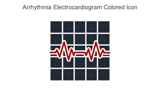 Arrhythmia Electrocardiogram Colored Icon In Powerpoint Pptx Png And Editable Eps Format
