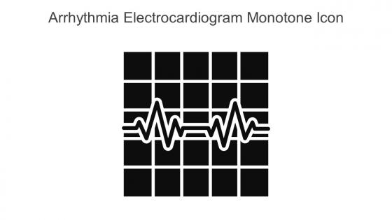 Arrhythmia Electrocardiogram Monotone Icon In Powerpoint Pptx Png And Editable Eps Format