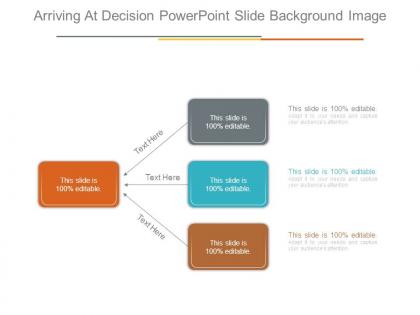 Arriving at decision powerpoint slide background image