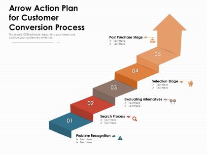 Arrow action plan for customer conversion process