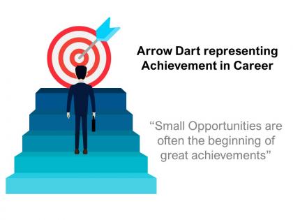 Arrow dart representing achievement in career