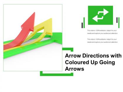 Arrow directions with coloured up going arrows