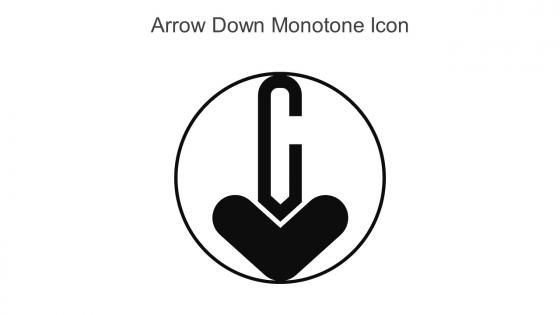 Arrow Down Monotone Icon In Powerpoint Pptx Png And Editable Eps Format