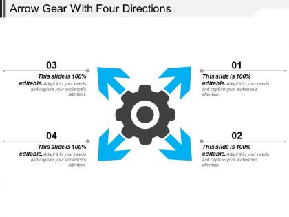 Arrow gear with four directions