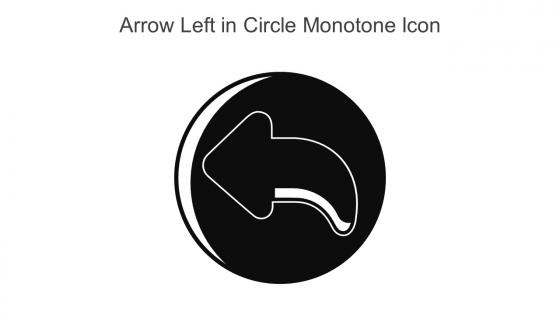 Arrow Left In Circle Monotone Icon In Powerpoint Pptx Png And Editable Eps Format
