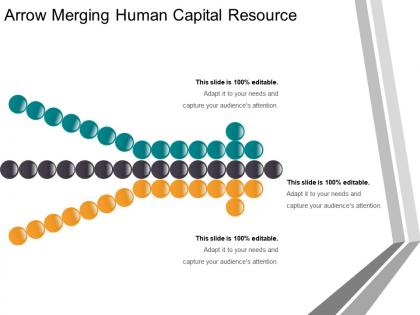 Arrow merging human capital resource powerpoint slides