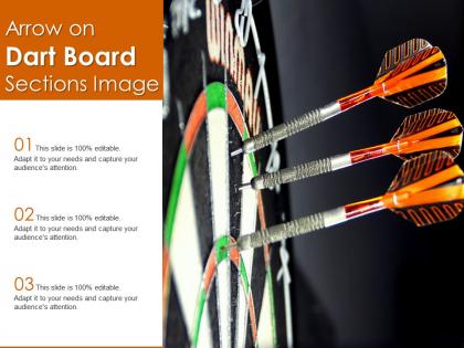 Arrow on dart board sections image