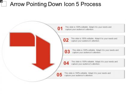 Arrow pointing down icon 5 process
