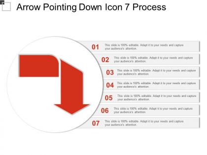 Arrow pointing down icon 7 process