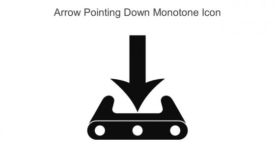 Arrow Pointing Down Monotone Icon In Powerpoint Pptx Png And Editable Eps Format
