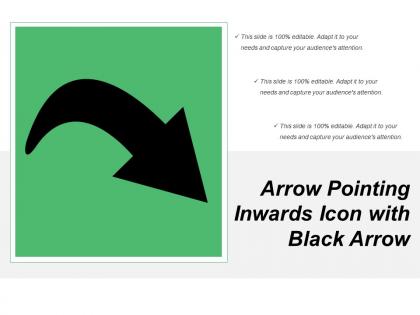 Arrow pointing inwards icon with black arrow