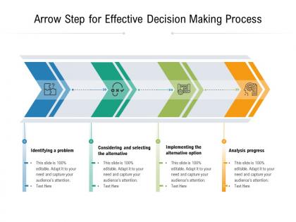 Arrow step for effective decision making process