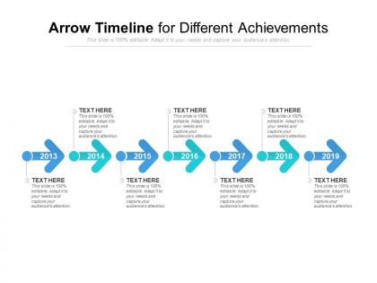 Arrow timeline for different achievements