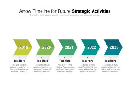Arrow timeline for future strategic activities