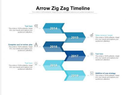 Arrow zig zag timeline
