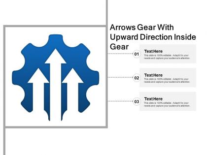 Arrows gear with upward direction inside gear