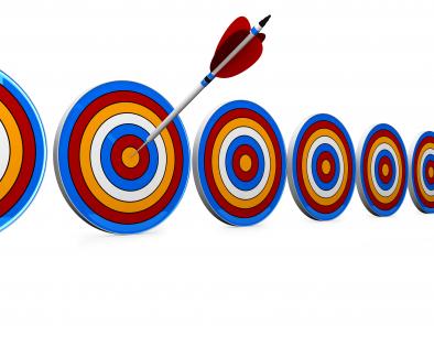 Arrows hitting the center of target