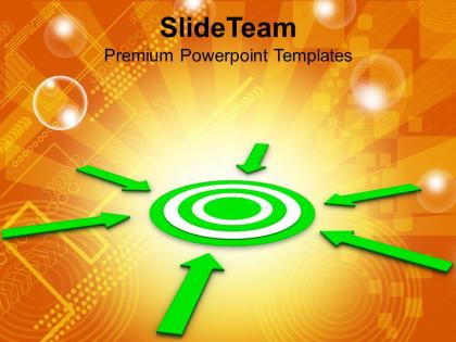 Arrows pointing towards target business powerpoint templates ppt themes and graphics 0113