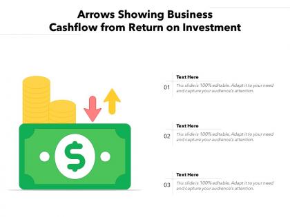 Arrows showing business cashflow from return on investment