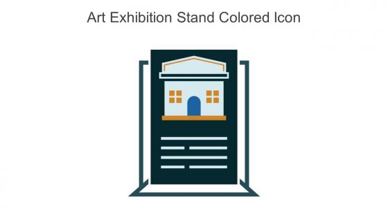 Art Exhibition Stand Colored Icon In Powerpoint Pptx Png And Editable Eps Format