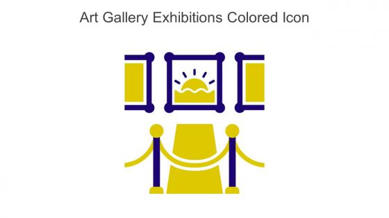 Art Gallery Exhibitions Colored Icon In Powerpoint Pptx Png And Editable Eps Format