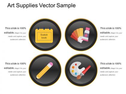 Art supplies vector sample