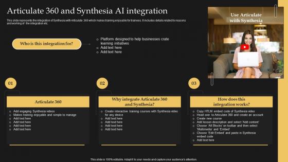 Articulate 360 And Synthesia AI Integration Synthesia AI Text To Video AI SS V