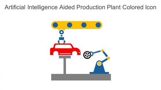 Artificial Intelligence Aided Production Plant Colored Icon In Powerpoint Pptx Png And Editable Eps Format