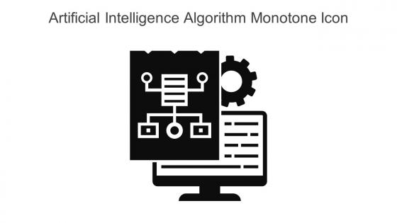 Artificial Intelligence Algorithm Monotone Icon In Powerpoint Pptx Png And Editable Eps Format