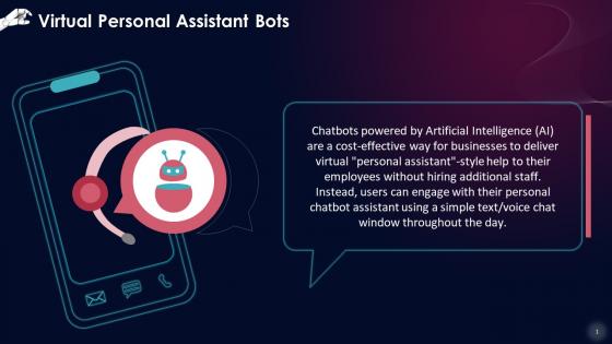 Artificial Intelligence Based Virtual Personal Assistant Bots Training Ppt